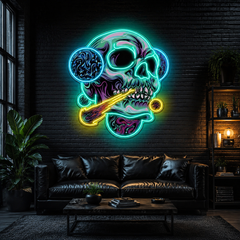 Galactic Skull Neon Sign Light Artwork