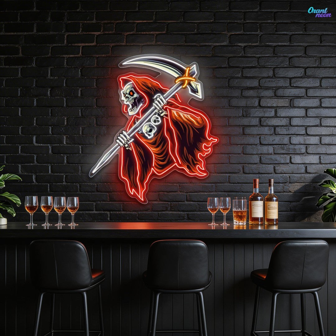 Skull of the Reaper Neon Sign Light Artwork