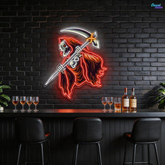 Skull of the Reaper Neon Sign Light Artwork