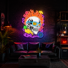 Neon Skull: A Vivid Glow of Rebellion Neon Sign Light Artwork