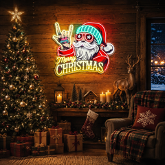Santa Says YOLO: Christmas Glow Neon Sign Light Artwork
