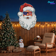 Santa's American Spirit Neon Sign Light Artwork