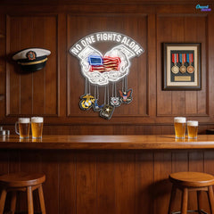 Brave & Bright: Neon Tribute to Veterans Neon Sign Light Artwork