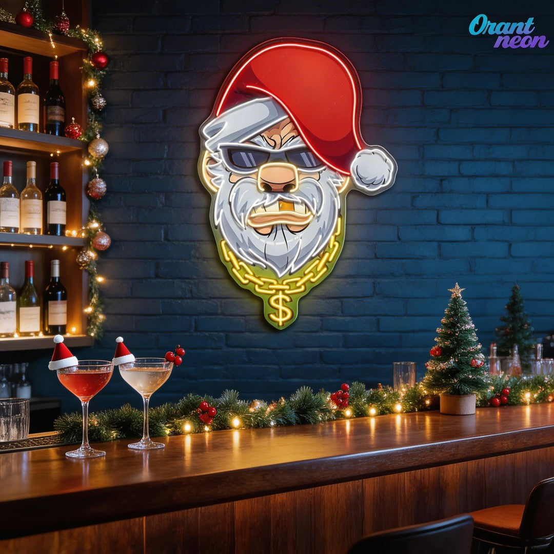 Swag Santa Neon Sign Light Artwork