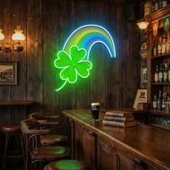 Four Leaf Clover Saint Patrick's Day Artwork Led Neon Sign Light