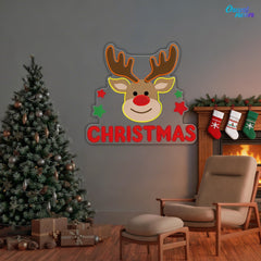 Christmas Reindeer Eve Neon Sign Light Artwork