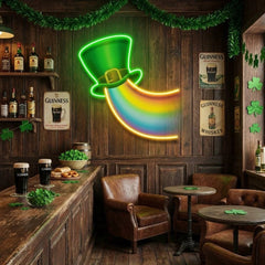 Rainbow Lucky St Patrick's Day Artwork Led Neon Sign Light