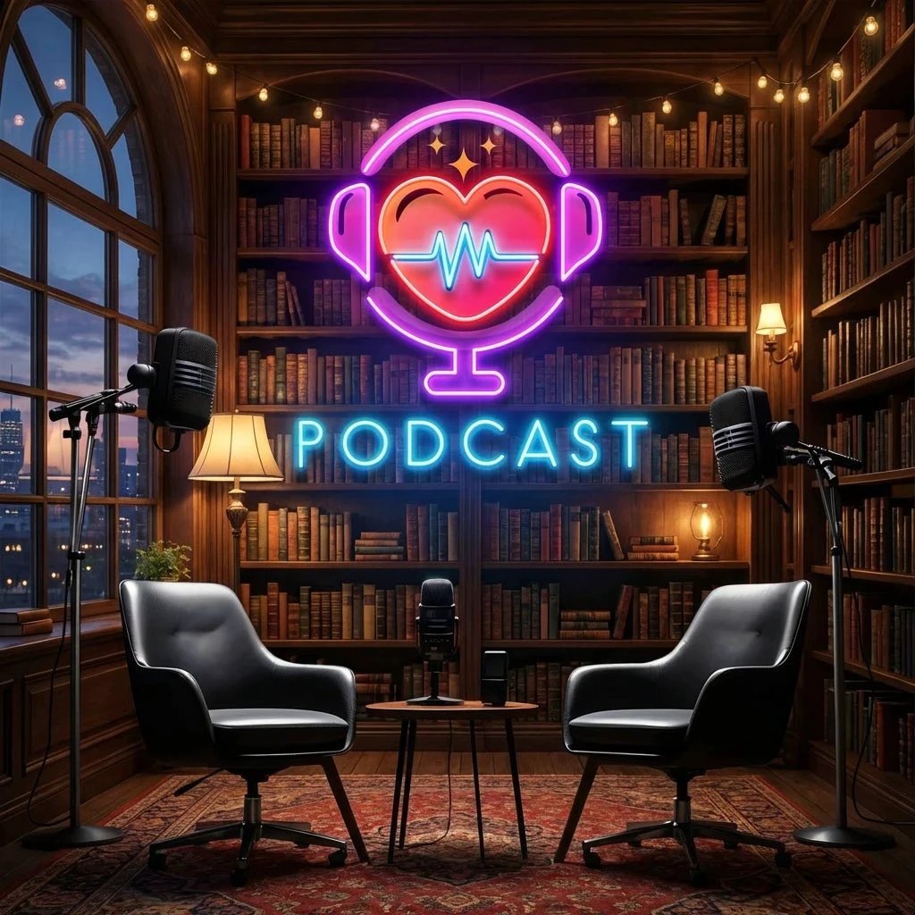 Podcast Studio LED Neon Sign - Custom Artwork Design