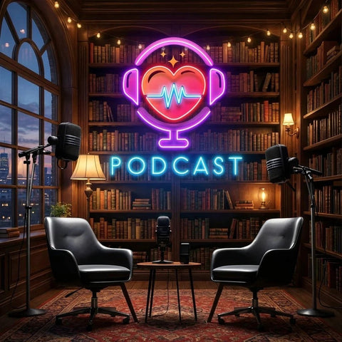 Podcast Studio LED Neon Sign - Custom Artwork Design