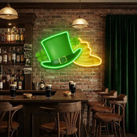 Patrick Gold St Patrick's Day Artwork Led Neon Sign Light
