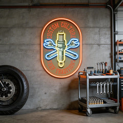 Custom Racing Engine LED Neon Sign Light Pop Art