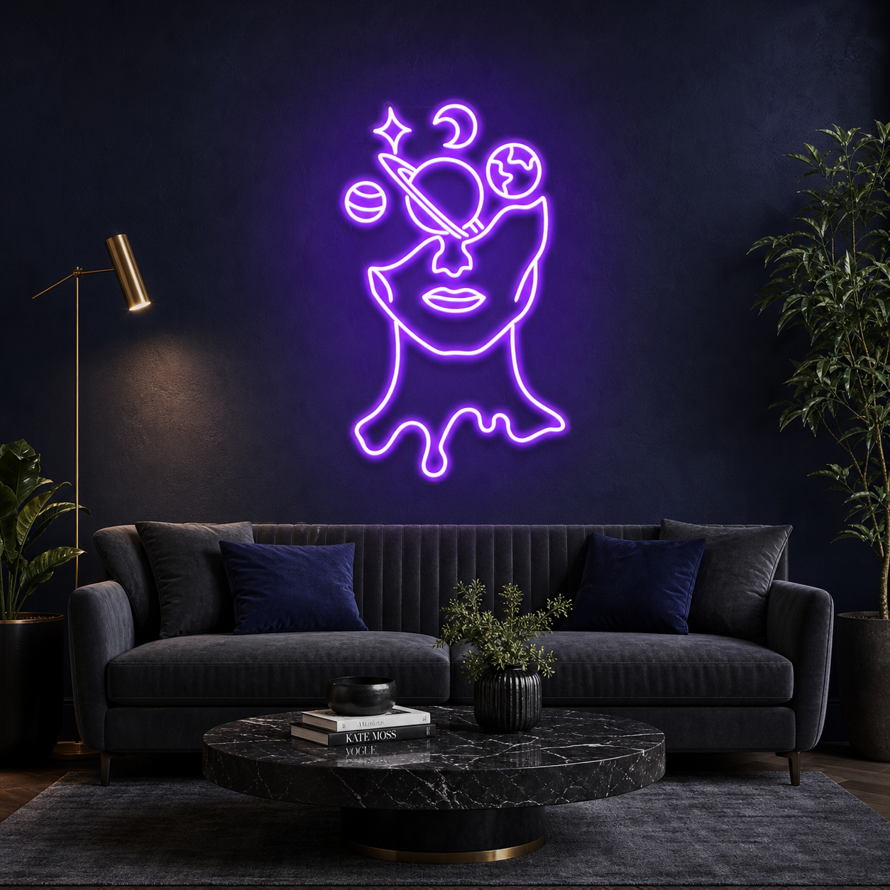 Galaxy Brain Led Neon Sign Light
