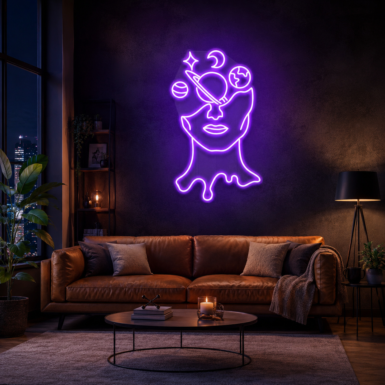 Galaxy Brain Led Neon Sign Light