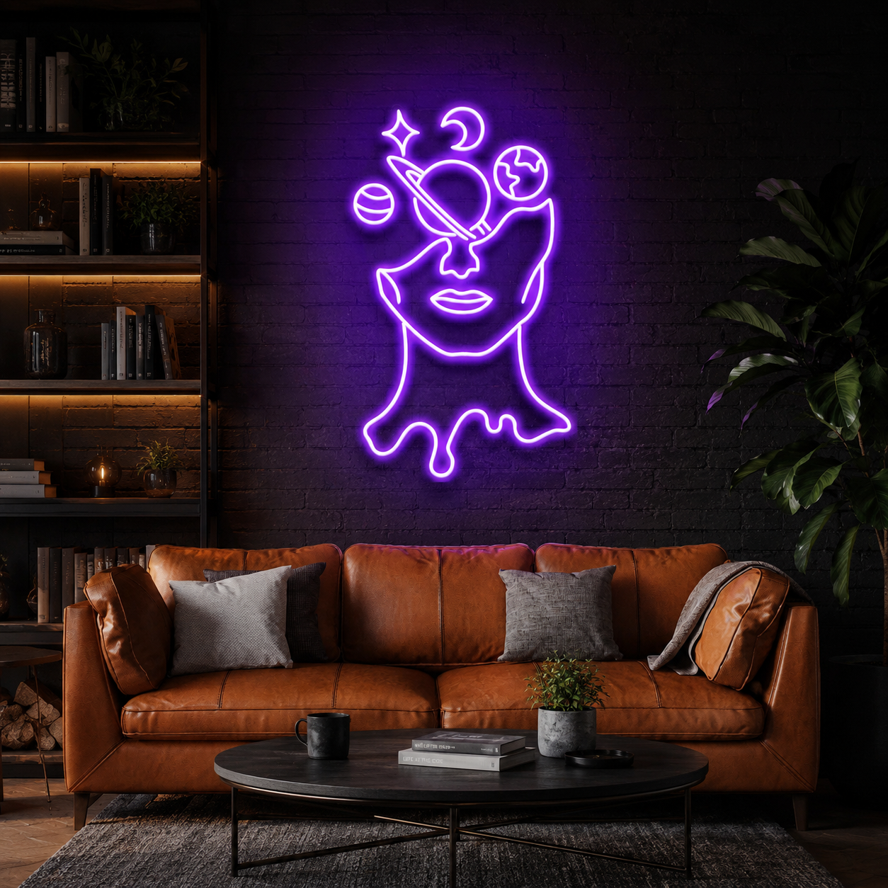 Galaxy Brain Led Neon Sign Light