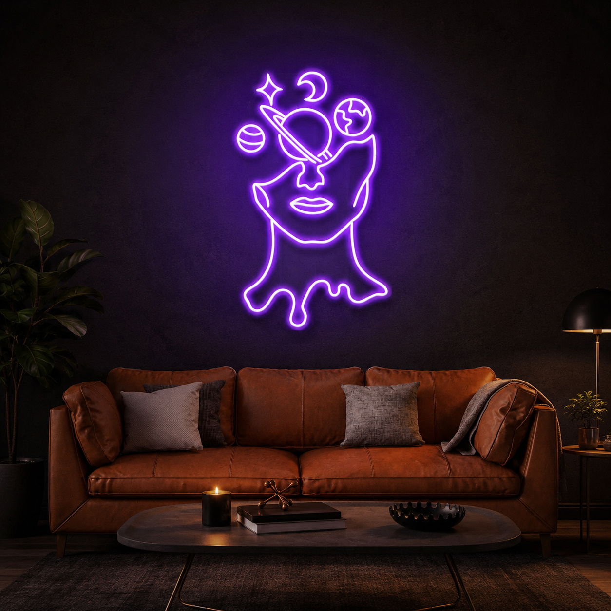Galaxy Brain Led Neon Sign Light