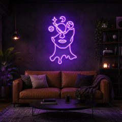 Galaxy Brain Led Neon Sign Light