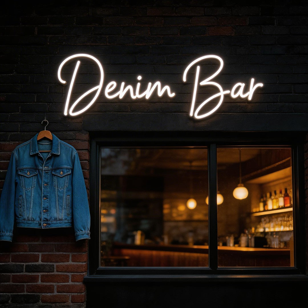 Custom Neon: Denim Bar