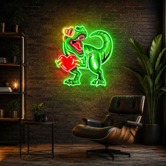 You Stole My Heart, Dino-Style Best Gift For Valentine Neon Sight Light Artwork