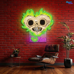 Fires of Desire, Shadows of Death Best Gift for Valentine Neon Sign Artwork