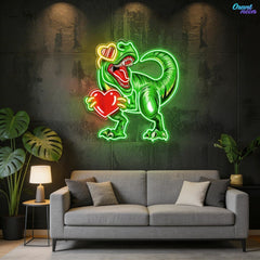 You Stole My Heart, Dino-Style Best Gift For Valentine Neon Sight Light Artwork