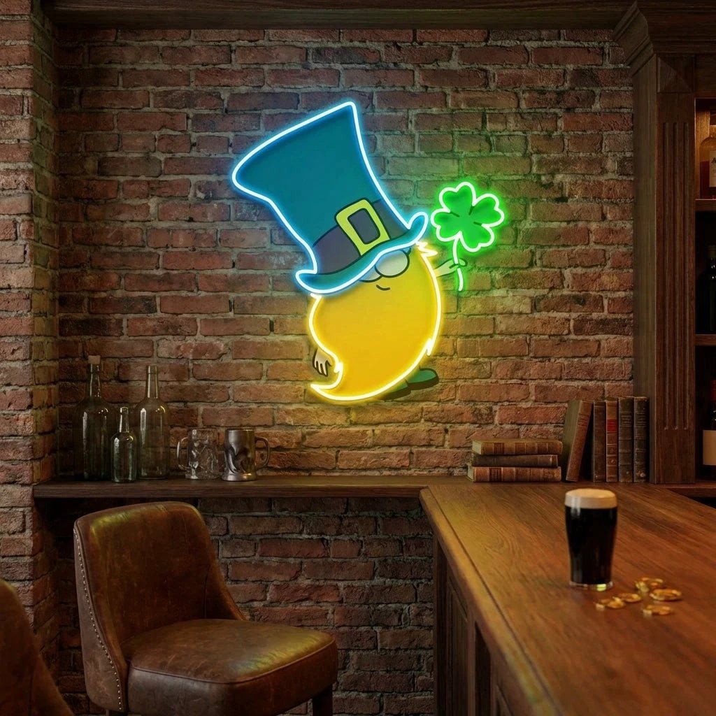 Goblins Luck Saint Patrick's Day Artwork Led Neon Sign Light