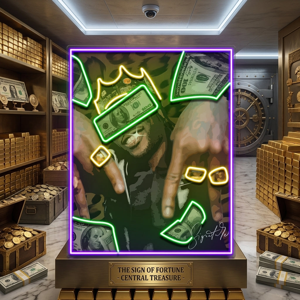 Rich Rapper Collapse Art LED Neon Sign Light Pop Art