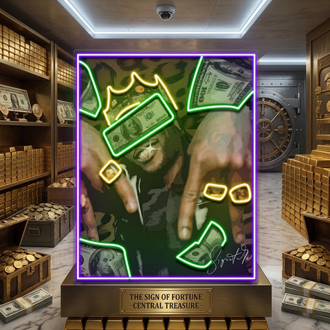 Rich Rapper Collapse Art LED Neon Sign Light Pop Art