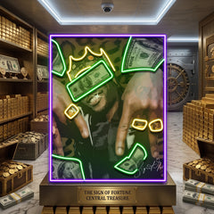 Rich Rapper Collapse Art LED Neon Sign Light Pop Art