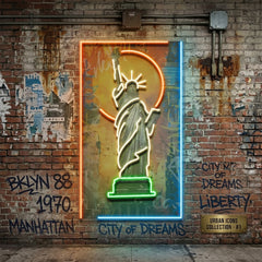 Colorful Liberty Statue Collapse Art LED Neon Sign Light Pop Art