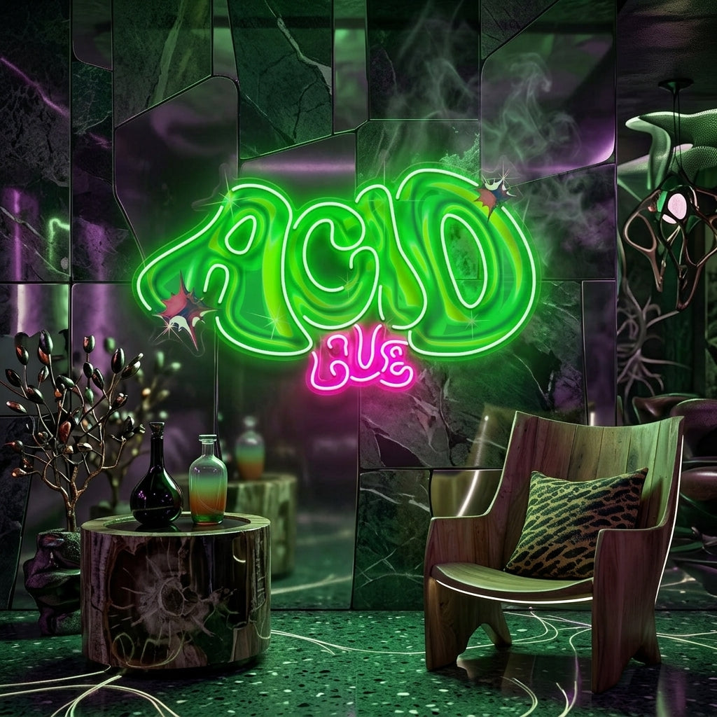 Sour Acid Love Collapse Art LED Neon Sign Light Pop Art