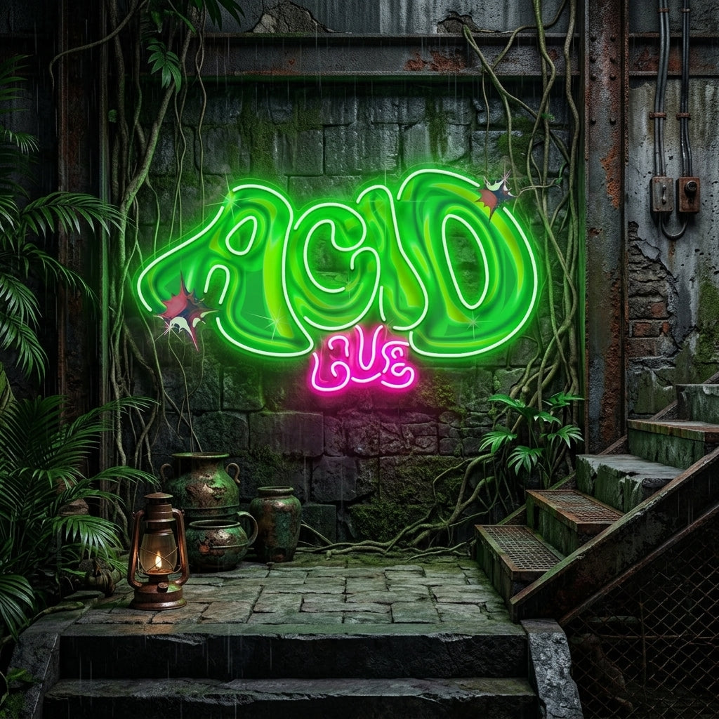 Sour Acid Love Collapse Art LED Neon Sign Light Pop Art