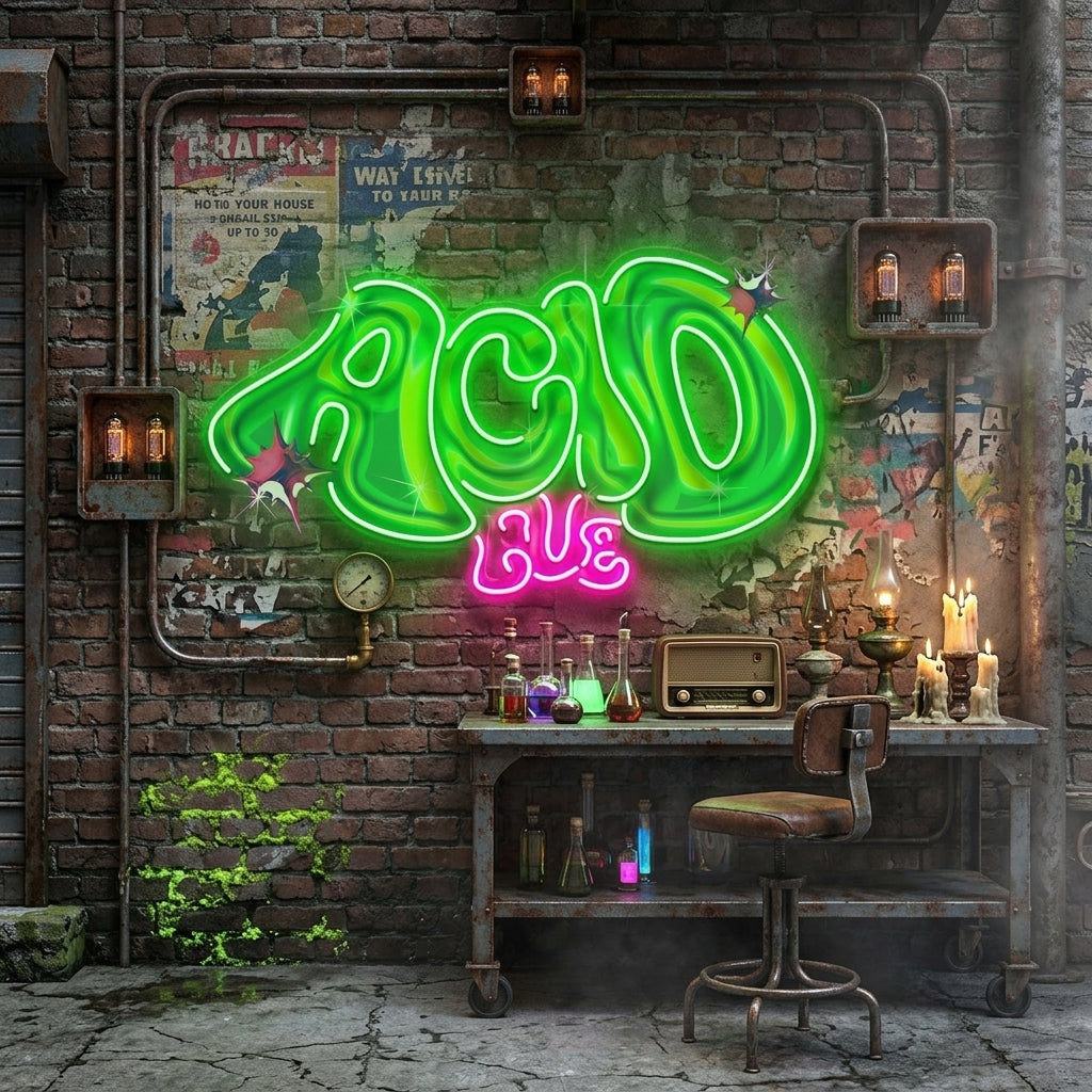 Sour Acid Love Collapse Art LED Neon Sign Light Pop Art