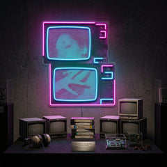 Retro Television Star Collapse Art LED Neon Sign Light Pop Art