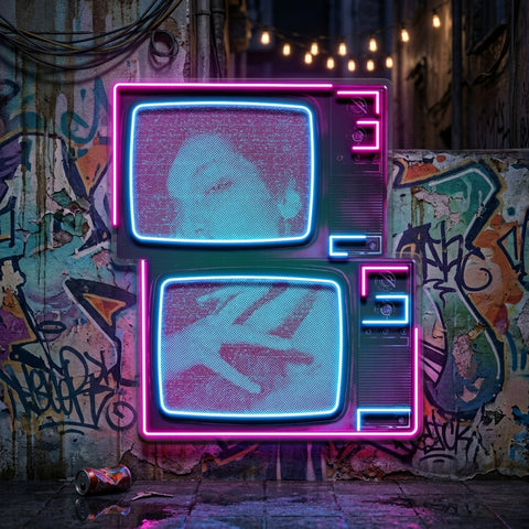 Retro Television Star Collapse Art LED Neon Sign Light Pop Art