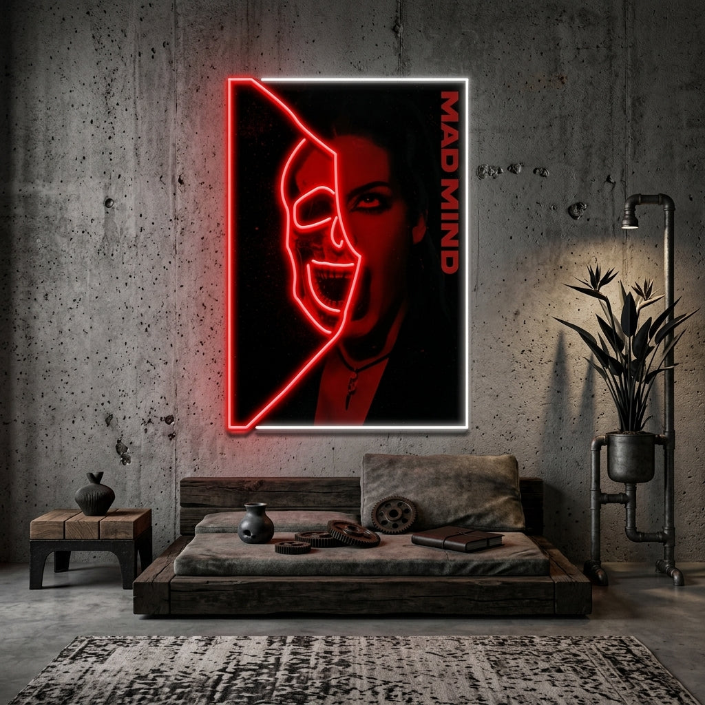 Hidden Mad Mind Collapse Art LED Neon Sign Light Pop Art