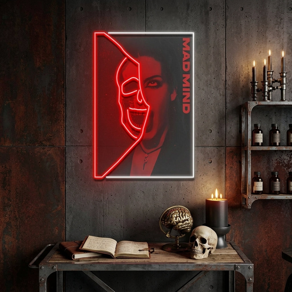 Hidden Mad Mind Collapse Art LED Neon Sign Light Pop Art