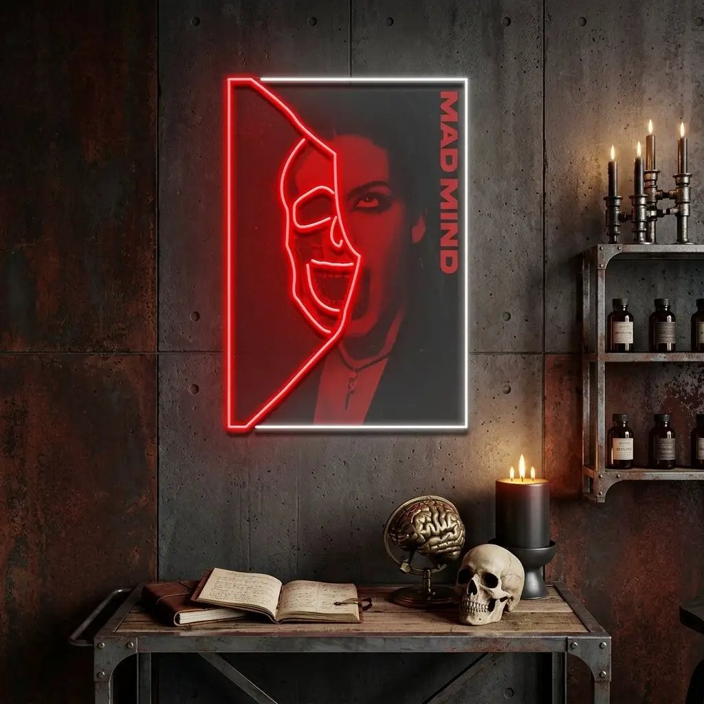 Hidden Mad Mind Collapse Art LED Neon Sign Light Pop Art