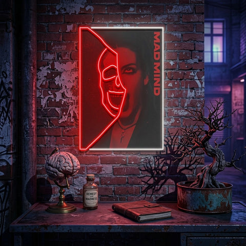 Hidden Mad Mind Collapse Art LED Neon Sign Light Pop Art