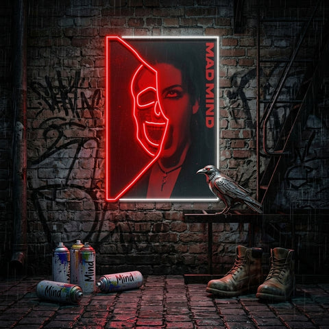 Hidden Mad Mind Collapse Art LED Neon Sign Light Pop Art