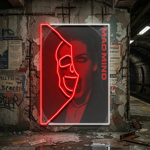 Hidden Mad Mind Collapse Art LED Neon Sign Light Pop Art