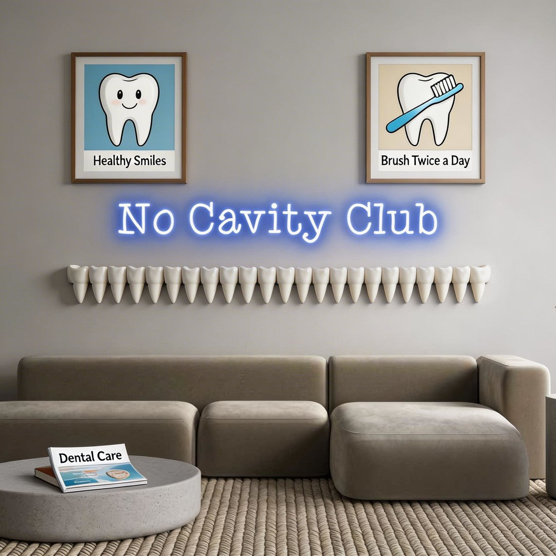 Custom Neon: No Cavity Club