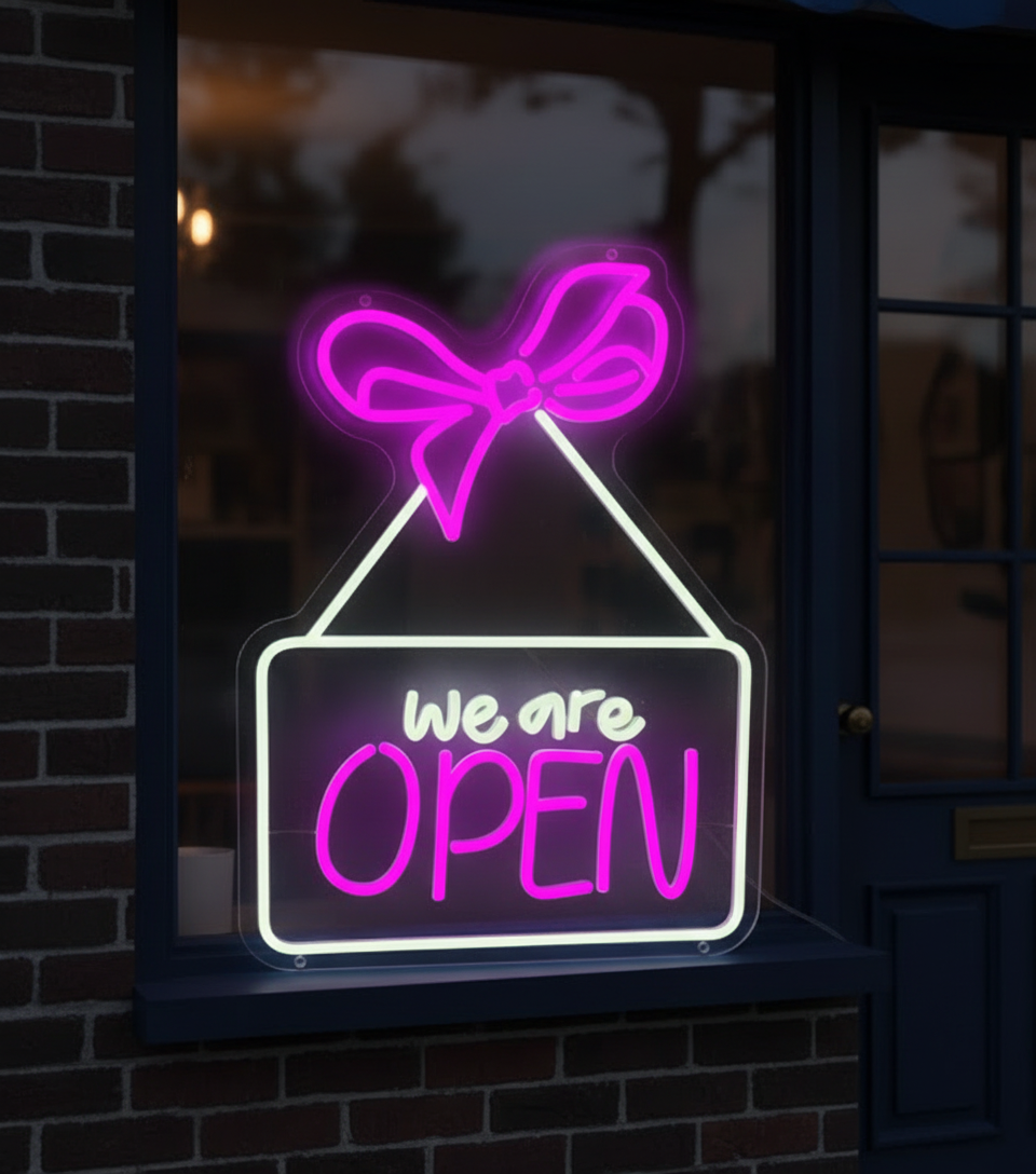 We Are Open Neon Sign Business Led Sign