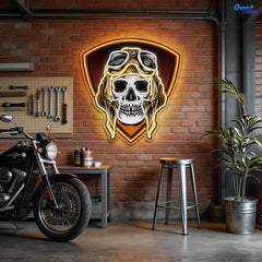 Cool Bones: Neon Skull with Glasses Neon Sign Light Artwork