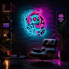 No Game No Light Crazy Skull Neon Sign Light Artwork
