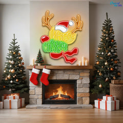 Neon Nights with Santa’s Reindeer Neon Sign Light Artwork