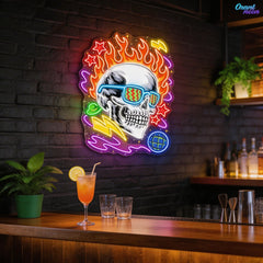 Neon Skull: A Vivid Glow of Rebellion Neon Sign Light Artwork