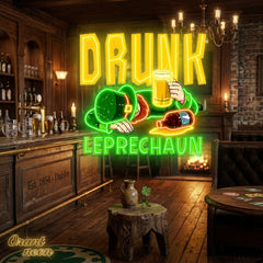 Patrick's Day Fainted Drunken Goblin Led Neon Acrylic Artwork