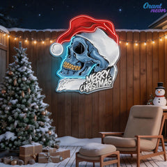 Skull Secrets of Christmas Neon Sign Light Artwork