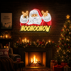 YOLO Claus: A Jolly Neon Twist Neon Sign Light Artwork