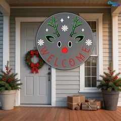 Welcome Christmas Moose Neon Sign Light Artwork